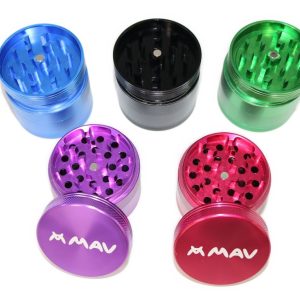 Mav 4-Piece Grinder Blue, Black, Red, Green, and Purple
