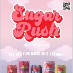 Sugar Rush THC-A Flower 112g Bag Peaches & Cream